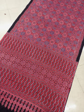 Load image into Gallery viewer, Ajrakh Modal Silk Saree Black & Red