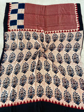 Load image into Gallery viewer, Ajrakh Modal Silk Striped Red