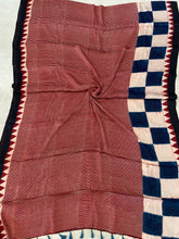 Load image into Gallery viewer, Ajrakh Modal Silk Striped Red
