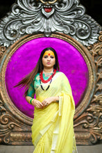 Load image into Gallery viewer, Mangalam - Lime Yellow Chequered