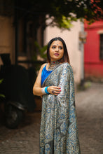Load image into Gallery viewer, Ajrakh Modal Silk Grey