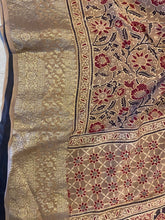 Load image into Gallery viewer, Ajrakh Dola Silk Zari - Beige