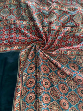 Load image into Gallery viewer, Ajrakh Dola Silk Zari - Reddish