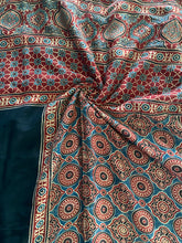 Load image into Gallery viewer, Ajrakh Dola Silk Zari - Reddish