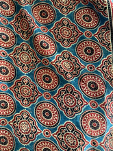Load image into Gallery viewer, Ajrakh Dola Silk Zari - Reddish