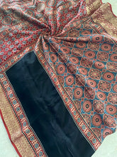 Load image into Gallery viewer, Ajrakh Dola Silk Zari - Reddish