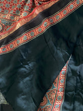 Load image into Gallery viewer, Ajrakh Dola Silk Zari - Reddish