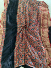 Load image into Gallery viewer, Ajrakh Dola Silk Zari - Reddish