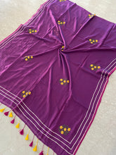 Load image into Gallery viewer, Dual Tone Purple & Magenta Gota Patti Mirror Mul Cotton