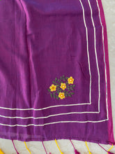 Load image into Gallery viewer, Dual Tone Purple & Magenta Gota Patti Mirror Mul Cotton