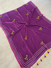 Load image into Gallery viewer, Dual Tone Purple & Magenta Gota Patti Mirror Mul Cotton