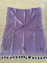 Load image into Gallery viewer, Lavender Gota Patti Mirror Mul Cotton