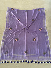 Load image into Gallery viewer, Lavender Gota Patti Mirror Mul Cotton