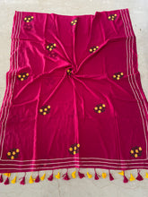 Load image into Gallery viewer, Gulabi Gota Patti Mirror Mul Cotton