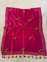 Load image into Gallery viewer, Gulabi Gota Patti Mirror Mul Cotton