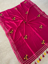 Load image into Gallery viewer, Gulabi Gota Patti Mirror Mul Cotton