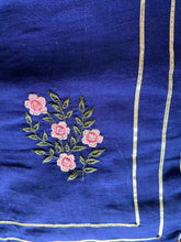 Load image into Gallery viewer, Navy Gota Patti Mirror Mul Cotton