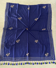 Load image into Gallery viewer, Navy Gota Patti Mirror Mul Cotton