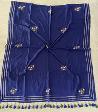 Load image into Gallery viewer, Navy Gota Patti Mirror Mul Cotton