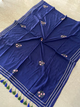 Load image into Gallery viewer, Navy Gota Patti Mirror Mul Cotton