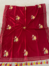 Load image into Gallery viewer, Sindoor Gota Patti Mul Cotton