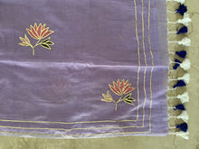 Load image into Gallery viewer, Lavender Gota Patti Mul Cotton