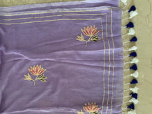 Load image into Gallery viewer, Lavender Gota Patti Mul Cotton