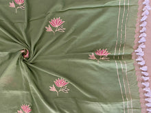 Load image into Gallery viewer, Pista Gota Patti Mul Cotton