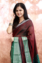 Load image into Gallery viewer, Kanchi Chequered- Maroon Green