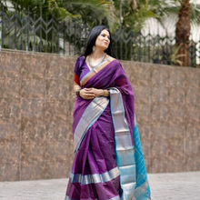 Load image into Gallery viewer, Kanchi Chequered- Magenta Blue