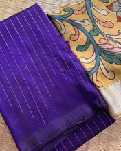 Load image into Gallery viewer, Silk Cotton Zari Lines - Royal Blue
