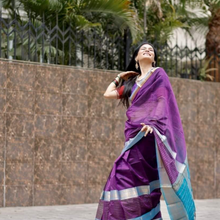 Load image into Gallery viewer, Kanchi Chequered- Magenta Blue