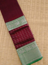Load image into Gallery viewer, Kanchi Chequered- Maroon Green