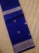 Load image into Gallery viewer, Triple Nijam Border Saree Navy Blue
