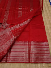 Load image into Gallery viewer, Temple Border Saree Red