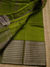 Load image into Gallery viewer, Temple Border Saree Green
