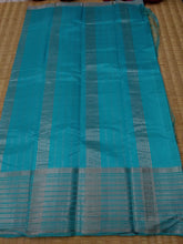 Load image into Gallery viewer, Temple Border Saree Aqua