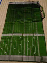 Load image into Gallery viewer, Triple Nijam Border Saree Green