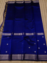Load image into Gallery viewer, Triple Nijam Border Saree Navy Blue
