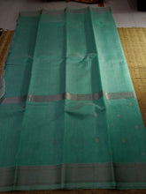 Load image into Gallery viewer, Triple Nijam Border Saree Aqua