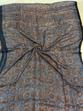 Load image into Gallery viewer, Ajrakh Modal Silk Saree Blue Heaven