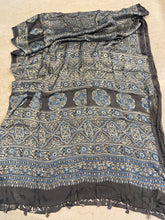 Load image into Gallery viewer, Ajrakh Modal Silk Grey