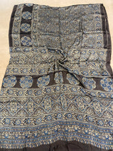 Load image into Gallery viewer, Ajrakh Modal Silk Grey