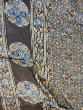 Load image into Gallery viewer, Ajrakh Modal Silk Grey