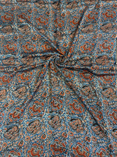 Load image into Gallery viewer, Ajrakh Modal Silk Saree Blue & Red