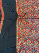 Load image into Gallery viewer, Ajrakh Modal Silk Red & Black