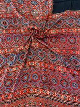 Load image into Gallery viewer, Ajrakh Modal Silk Red & Black