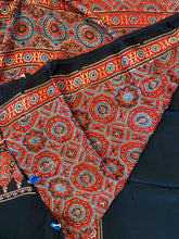 Load image into Gallery viewer, Ajrakh Modal Silk Red & Black