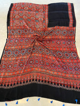 Load image into Gallery viewer, Ajrakh Modal Silk Red & Black