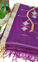 Load image into Gallery viewer, Handwoven Cotton Jamdani - Pink Kacha Golla